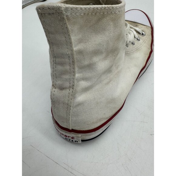 Vintage Converse Chuck Taylor All Star High-Top Sneakers Size 9.5 Beige Canvas - Picture 10 of 14